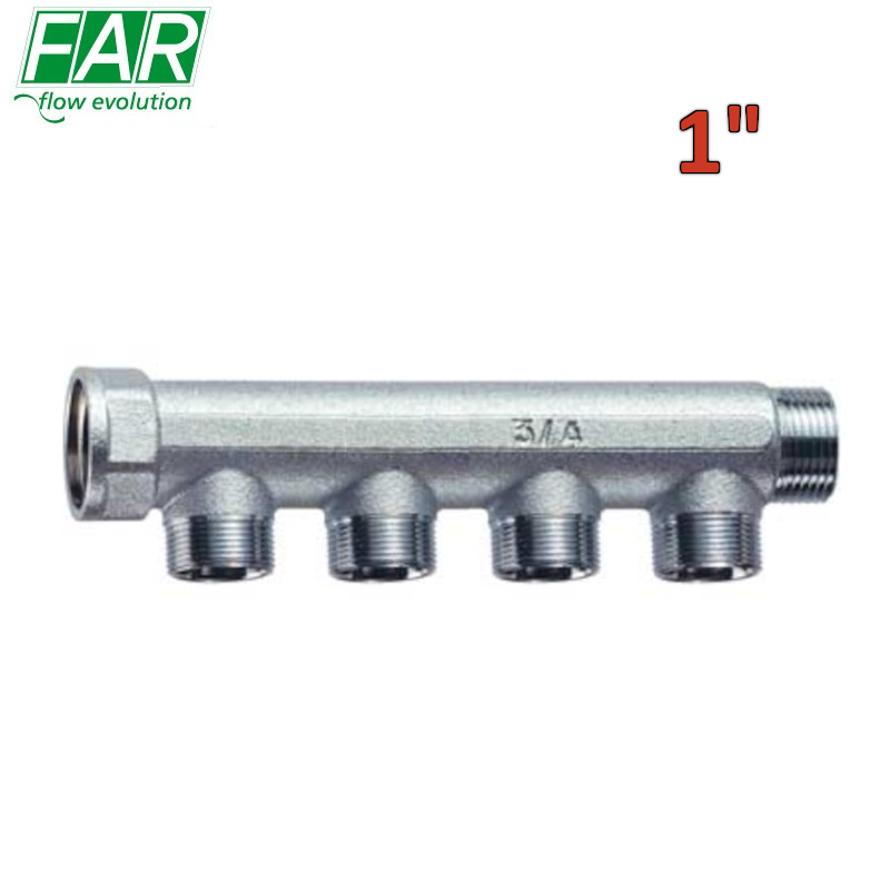 Collecteur modulaire 4 voies 3400 - 1'' M-F, entraxe de 36 mm - FAR