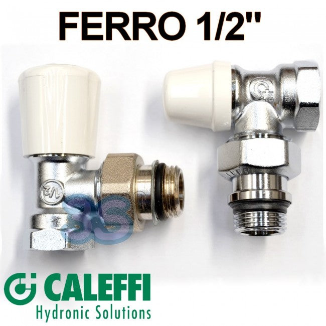 CALEFFI - Vanne de verrouillage coudée avec raccord en fer de 1/2''