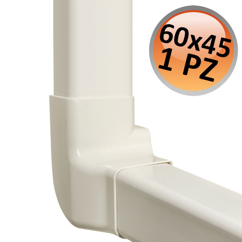 Raccord d'angle vertical droit 60x45mm - 1 pièce