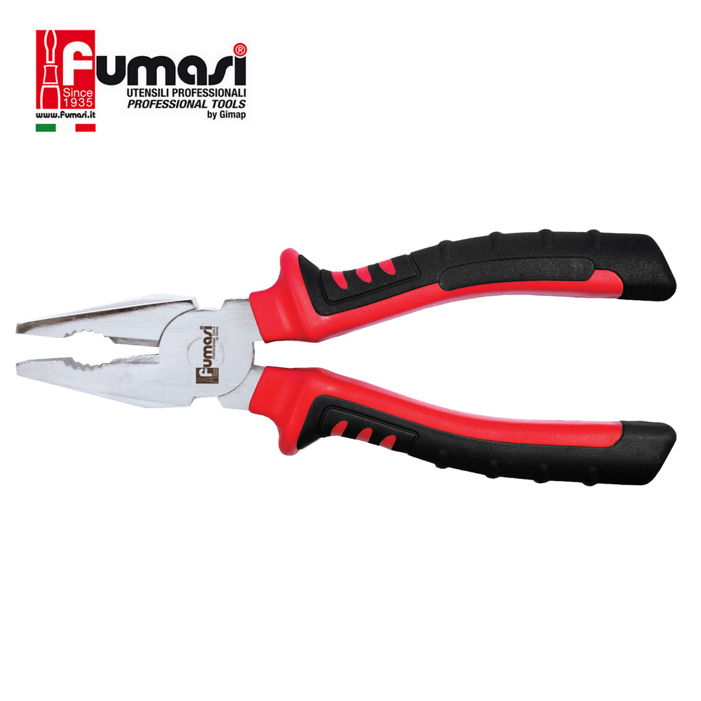 Pince professionnelle, de 160 mm de long, en acier chromé avec une poignée ergonomique et antidérapante.