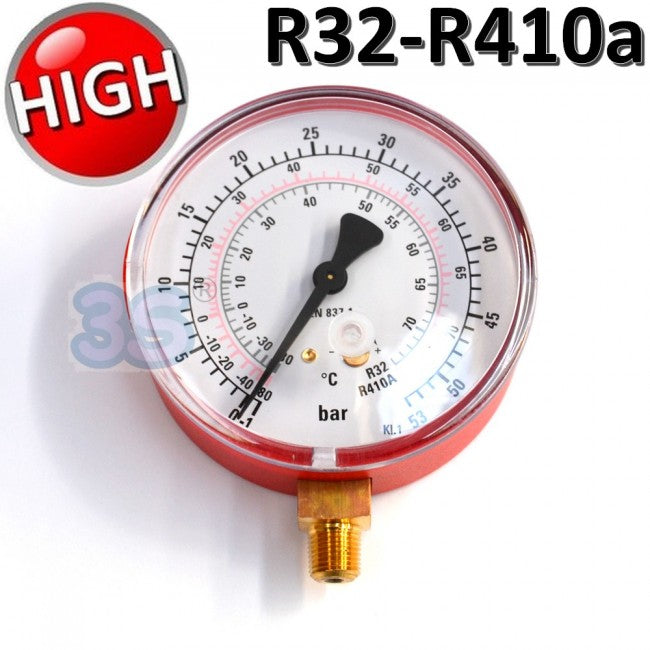 Manomètre haute pression pour balances à gaz R32 et R410A