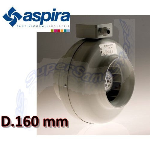 AKL160 Aspira centrifugal extractor for 160 mm ducts