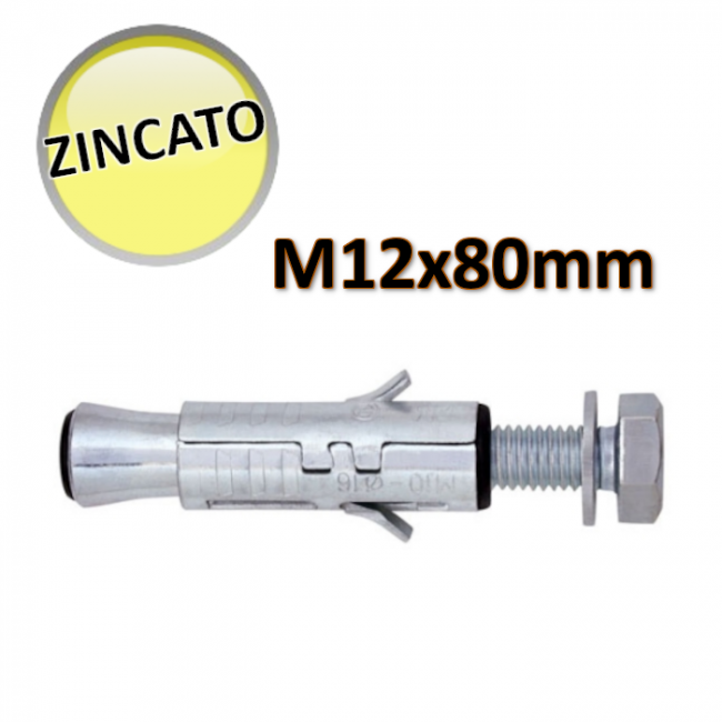 OTER - Bouchon blindé double M12 x 80 mm de poids moyen-lourd avec vis TE