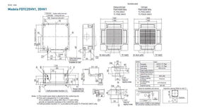 Plan coté cassette Mitsubishi Heavy Industries FDTC25VH1 / FDTC35VH1