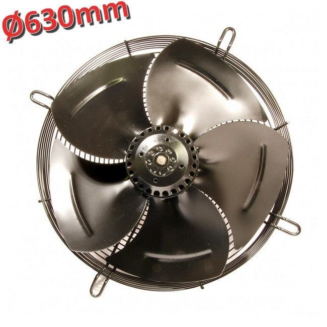Extracteur d'air axial Ø 630 mm 800 W 380 V - avec moteur et grille