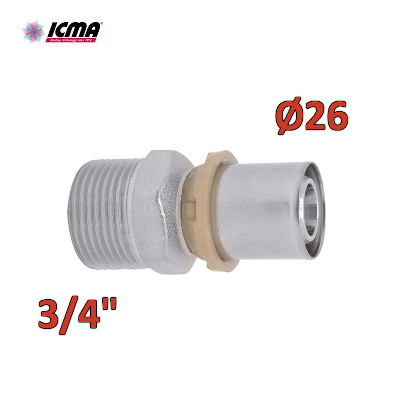 ICMA 402 - Raccord mâle droit à sertir 3/4'' x 26 SEMPITER®
