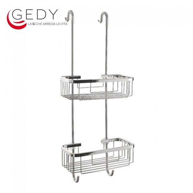 Wall-mounted shower caddy - 2 hanging shelves - HAITI A78213 GEDY