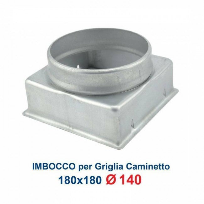 Adapter for chimney opening (Inlet grille 18x18 diameter 140mm)