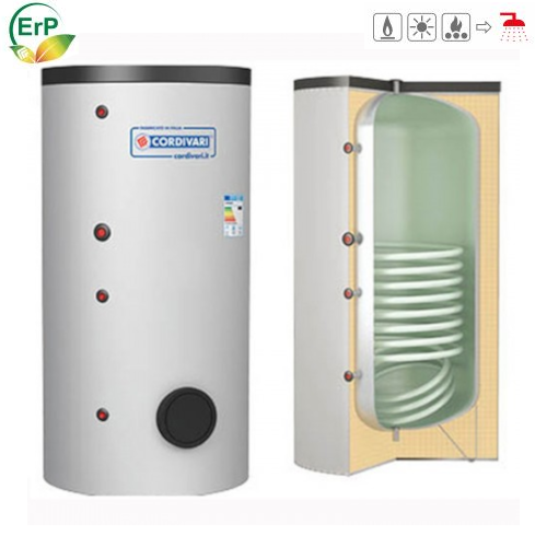 Réservoir de stockage de 300 litres - Échangeur fixe BOLLY1 ST FB WB 300 V003 pour la production A.C.S.