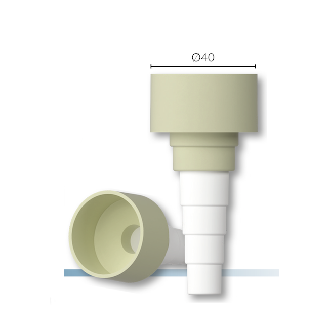 Raccord adaptateur pour tuyau rigide Ø 40 mm, passage de tuyau flexible pour l'évacuation des condensats