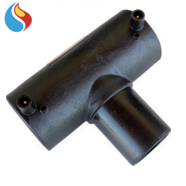 Electro-weldable tee fitting, single wire, Ø 32 mm with barbed branch