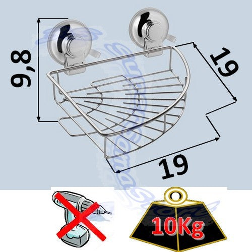 Corner Shower Caddy with Suction Cup - GEDY HO80