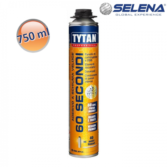 Mousse adhésive manuelle rapide 60 secondes 750 ml