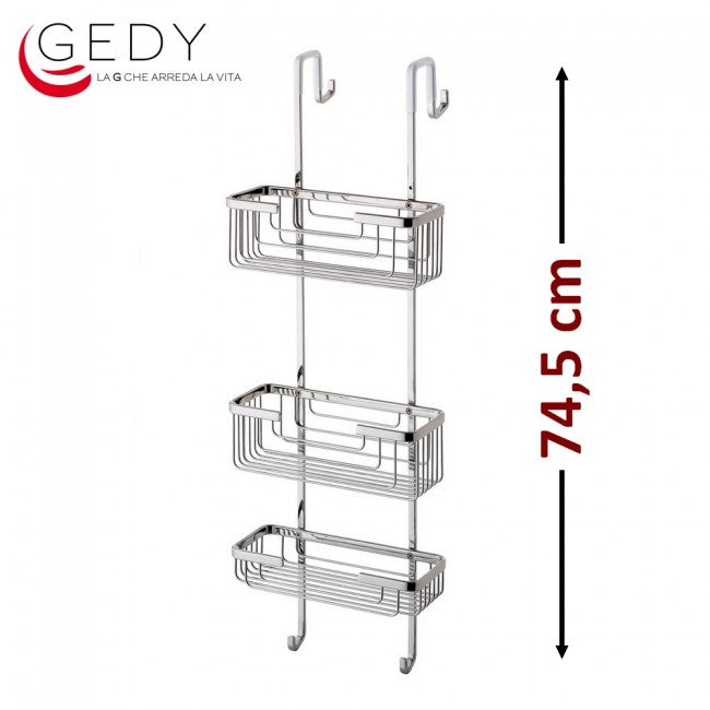 3-tier shower caddy to hang on shower cabin - GEDY 5684