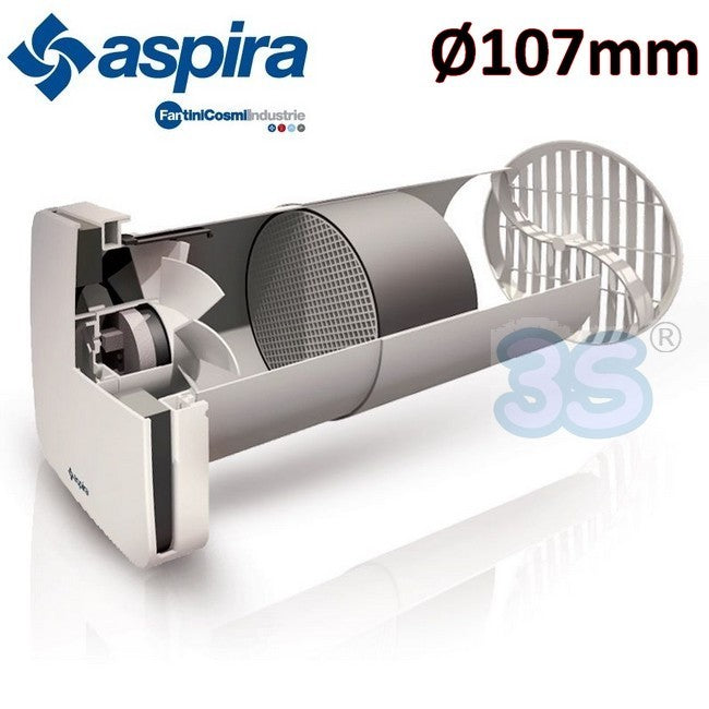 ASPIRA - Unité de récupération de chaleur Aspirvelo Air Ecocomfort 100 SAT avec échangeur céramique SANS RÉGULATION