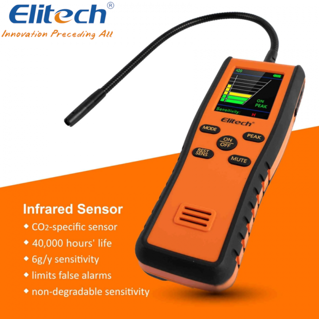 Elitech - Détecteur de fuites de dioxyde de carbone CO2