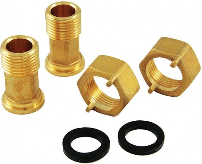 Paire de raccords avec écrous pivotants et joints 1/2'' M X 3/4'' F - TIEMME