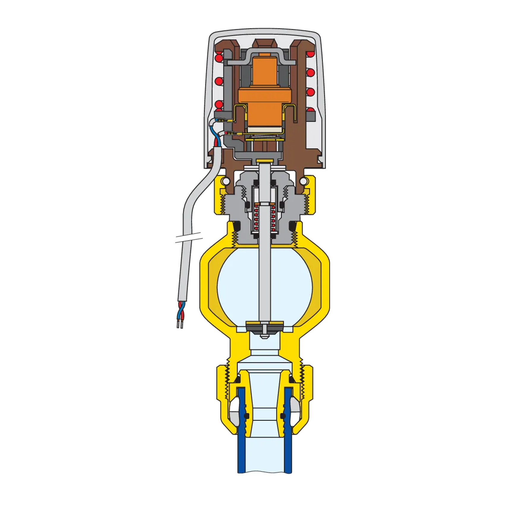 CALEFFI 656112 - Commande électrothermique avec micro-interrupteur auxiliaire