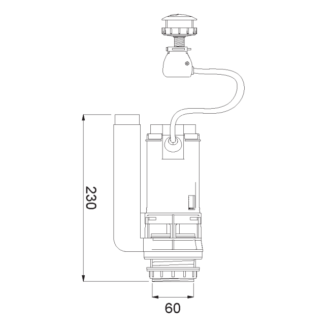 Soupape de chasse d'eau 550 pour réservoir monobloc céramique Fluidmaster