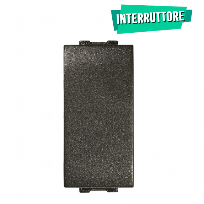 Interrupteur unipolaire 16 A noir anthracite compatible avec Living International / Light - Feb Elettrica