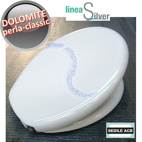 PERLA CLASSIC Dolomite thermosetting ceramic toilet seat - ACB Ercos