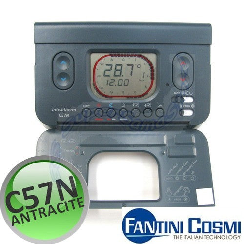 Fantini Cosmi C57 N weekly chronothermostat - anthracite color