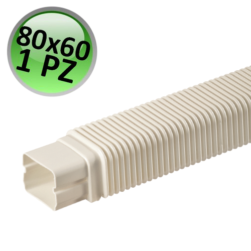Joint flexible pour conduit 80x60 mm - 1 pièce