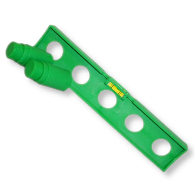 Gabarit de plomberie avec niveau, entraxes de 50, 100, 150 et 200 mm