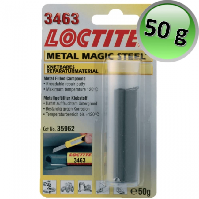 Mastic époxy pour métaux LOCTITE 3463 - Meta Magic Steel 50 g