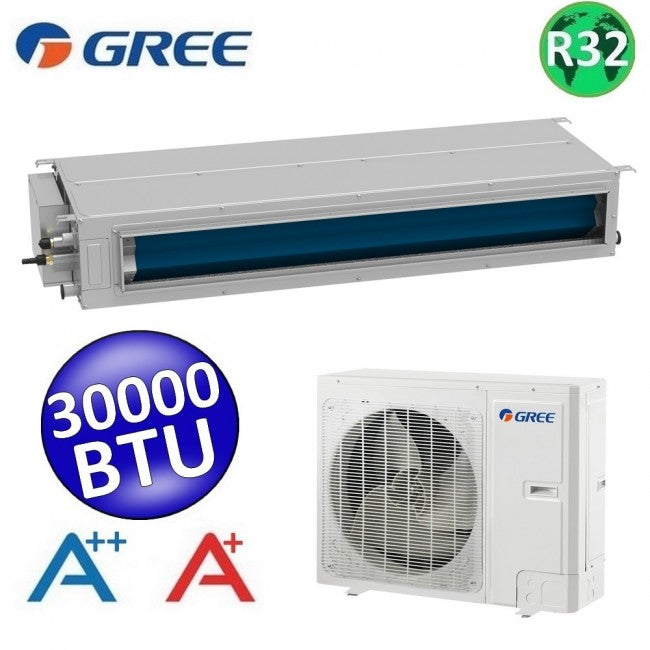 Climatiseur Gree 30 000 BTU R32 moyenne pression A++/A+ monobloc avec commande murale incluse