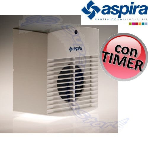 Centrifugal fan with timer AC 100T ASPIRA Fantini for Ø 100 mm ducts