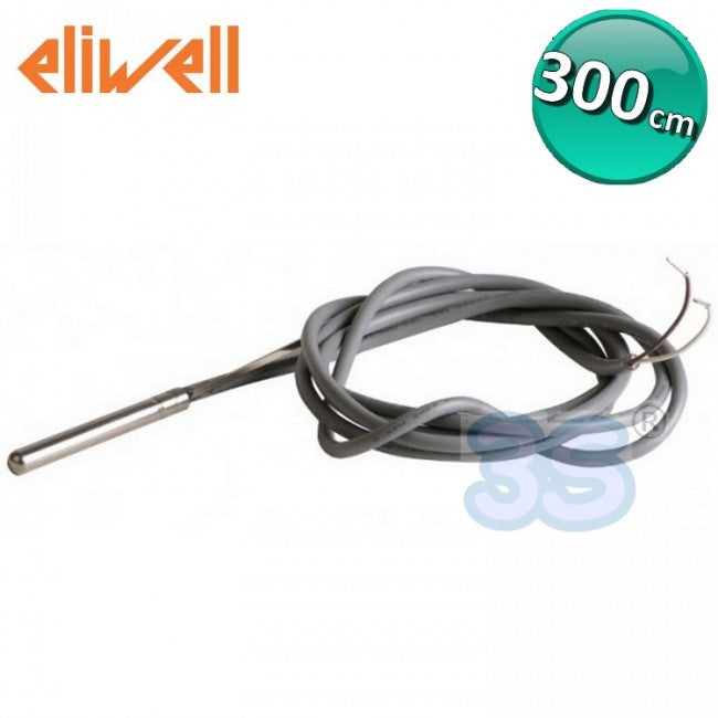 Sonde NTC de 300 cm - avec tube en acier pour régulateurs Eliwel