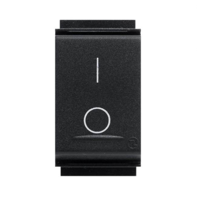 Interrupteur bipolaire noir 16 A 250 V compatible avec Bticino Living Classic - Feb Elettrica