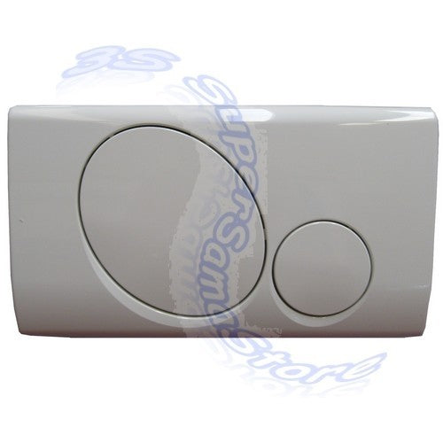 KITS SANITAIRES SUSPENDU AVEC SUPPORTS OTER ET CASSETTE STIR BLITZ, PLAQUE BLANCHE 2 BOUTONS