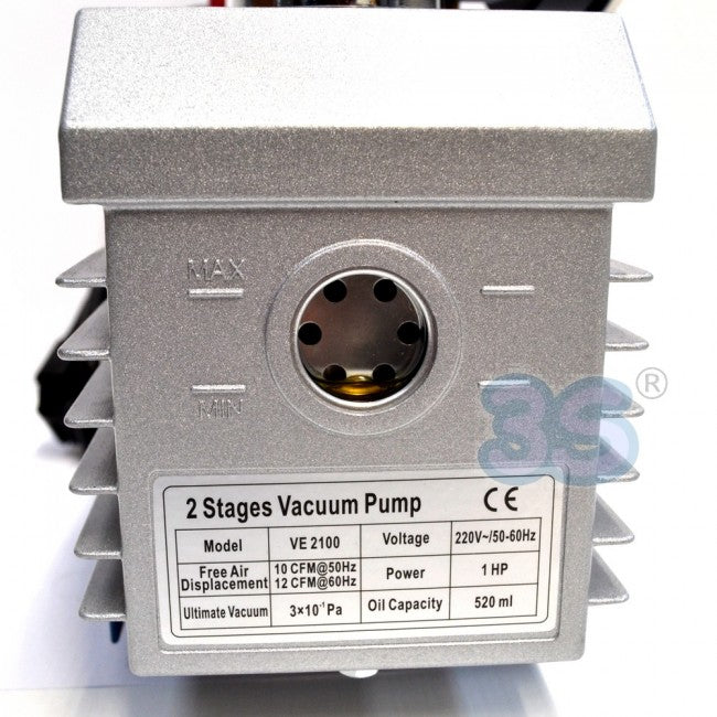 Pompe à vide à deux étages 280 L/min pour systèmes à gaz R32 R1234YF - VE2100