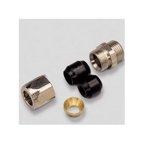 Bicone fitting for gas pipe support connection, 1/2 male outlet