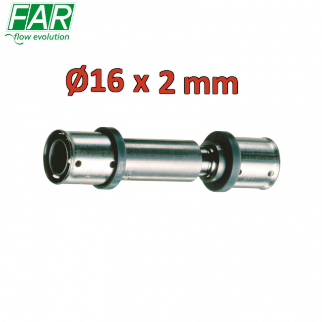 5926 - Joint de réparation et de dilatation pour tuyaux multicouches Ø 16 x 2 mm - FAR