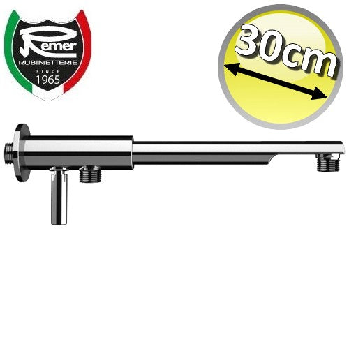 Bras de douche avec inverseur, 30 cm, design minimaliste - Robinetterie REMER