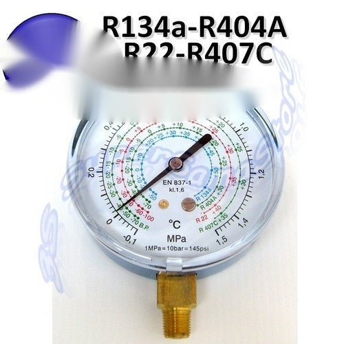 JAUGE DE BASSE PRESSIONéchelle gaz R404A R134a R407C R22 Spécifications ...