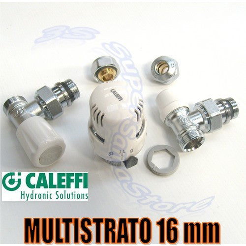 Kit multicouche Caleffi 16x2 avec tête thermostatique