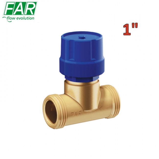 3087 - Vanne d'arrêt à piston jaune à 2 voies, filetage mâle 1'' - Lointaine
