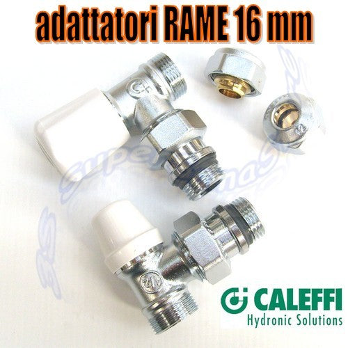 Kit porte-vanne adaptateur en cuivre Caleffi D.16