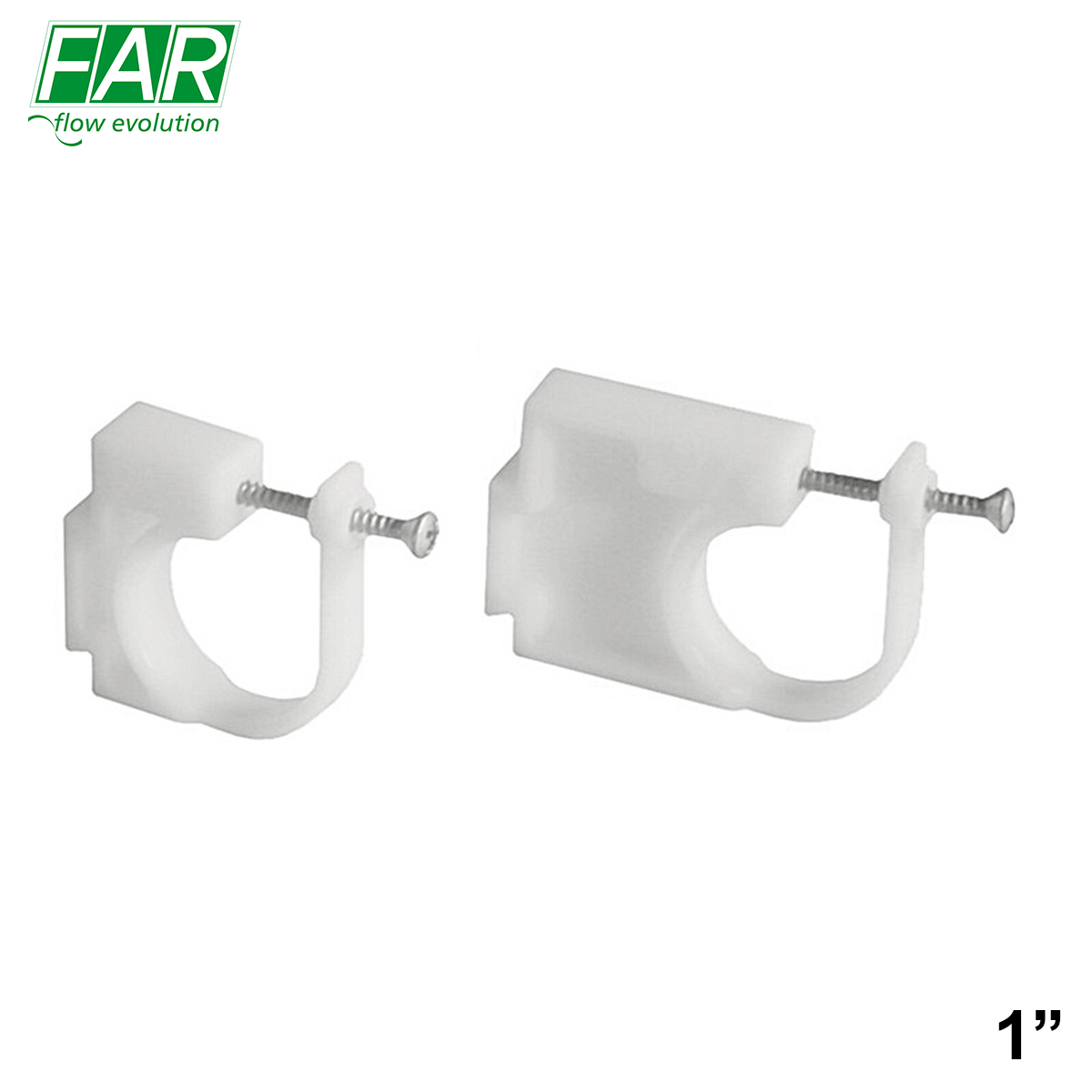 7550 - Paire de supports de cassette « TUTTO » pour la fixation de collecteurs 1'' - FAR