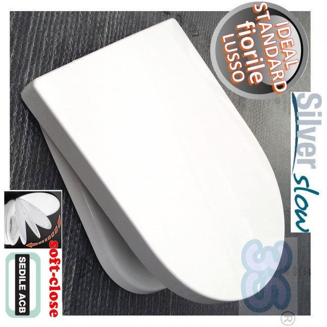 Abattant de toilette Ideal Standard à fermeture amortie - ACB Ercos Argent Fermeture lente