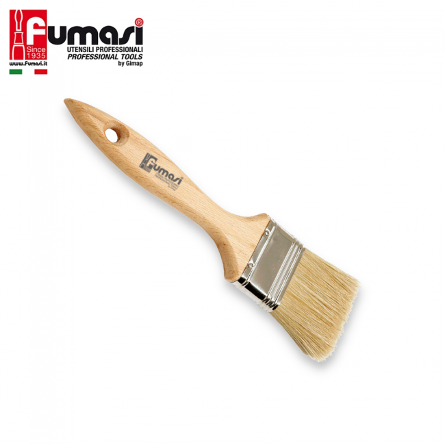 Brosse plate professionnelle à poils blonds extra-fins, 40 x 15 mm - Fumasi