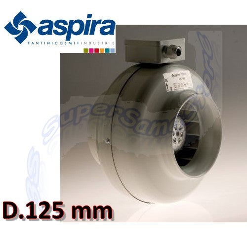 AKL125 Aspira centrifugal fan for Ø 125 mm ducts