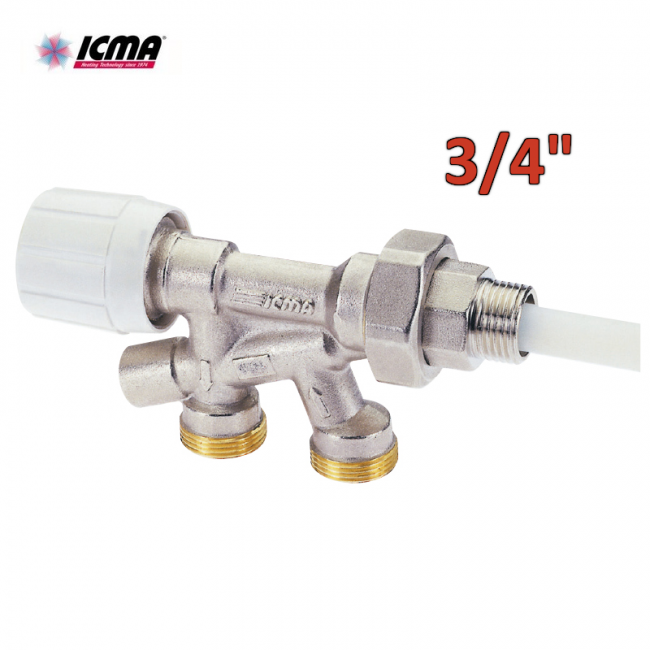 ICMA 891 - Robinet thermostatique monotube 3/4'' pour radiateurs