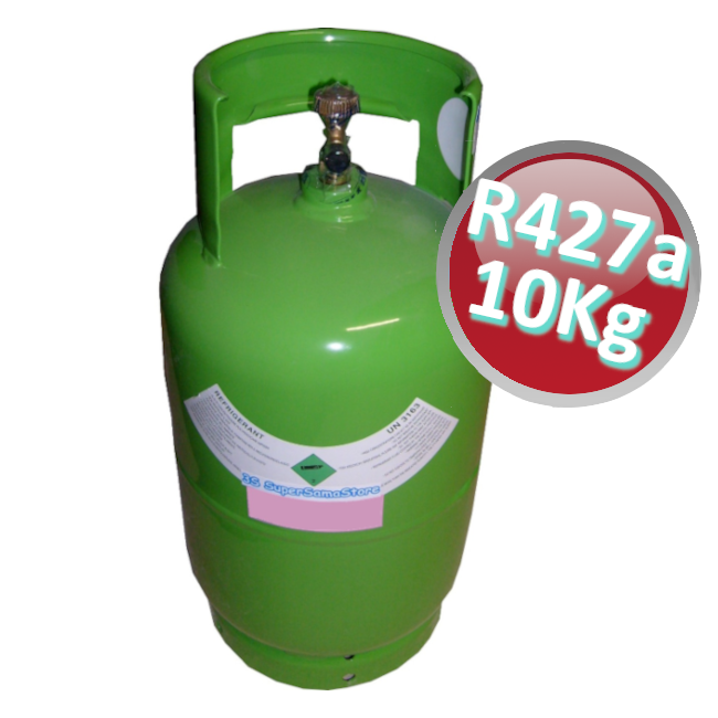 Bouteille de gaz R427A Forane - 10 kg net, substitut de gaz R22 à faible PRG