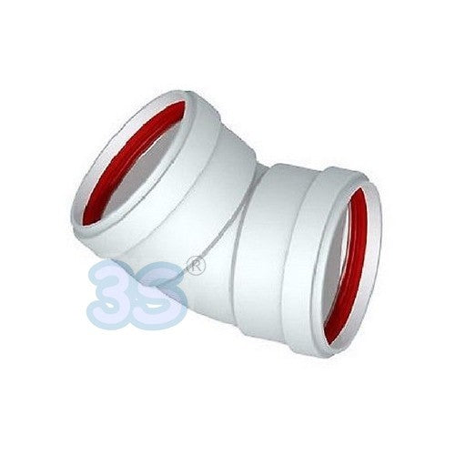 90° F-F elbow in white extruded aluminum for boiler fumes Ø 80mm