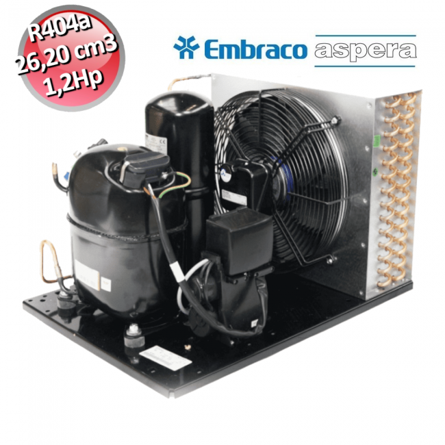 Groupe de condensation à commande par soupape Embraco Aspera UNJ2192GS avec gaz réfrigérant R404a/R507 LBP (380V)